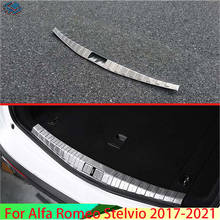 For Alfa Romeo Stelvio 2017-2021 Car Accessories Stainless Steel Rear Trunk Scuff Plate Door Sill Cover Molding Garnish  2024 - buy cheap