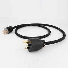 HIFI OFC Pure Copper Power cabel Hi-end Gold Plated UK IEC AC Female Male Power Plug Power Cable Cord Wire 2024 - buy cheap