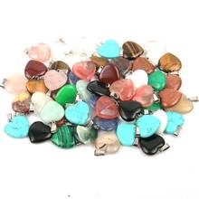 Natural Stone Opal/Malachite Pendant Heart Shape Pendants for Jewelry Making DIY Necklace Accessories Size 20*6 mm 2024 - buy cheap