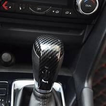 For Mazda CX3 CX-3 2021 2020 2019 2018 2017 Carbon Fiber AT Car Gear Shift Knob Head Cover Trim Interior Accessories Car Sticker 2024 - buy cheap