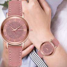 Женские кварцевые часы с кожаным ремешком, из нержавеющей стали 2024 - купить недорого