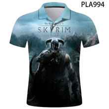 2022 New Polo Homme Skyrim Camisas Casual Hombres Streetwear 3D Printed Boy Cool Polo Shirt Men Fashion Ropa De Hombre 2024 - buy cheap