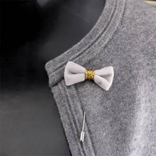 Broche de casamento multicolorido bowknot lapela pino de fita artesanal boutonniere pinos de pano broches para homens feminino acessórios de festa 2024 - compre barato