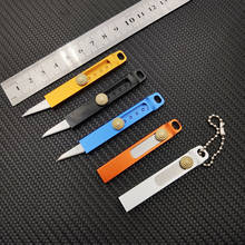 Retractable Sliding Blade Aluminum Alloy Outdoor Survive Portable EDC Pocket Utility Knife Mini Knife Paper Trimmer Key Ring 2024 - buy cheap
