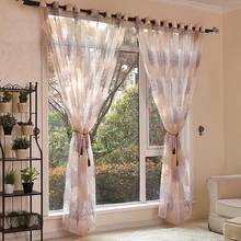 Modern Sheer Tulle Curtain Printed Voile Panel Drapes For Living Room Bedroom Curtains Window Treatments Home Decoration 2024 - buy cheap