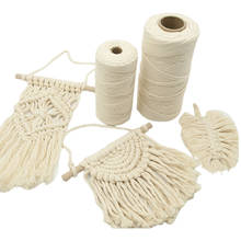 3mm 4mm macrame corda torcida cabo de algodão para artesanal corda bege natural diy casa acessórios do casamento presente 2024 - compre barato