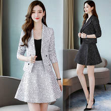 Autumn ladies suit skirt suit female fashion temperament was thin European and American style skirt two-piece   2 piece set 2024 - buy cheap