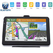 Car GPS navigator 7 inch LCD touch screen FM Bluetooth voice satellite truck navigation Navitel256MB Europe free latest map 2024 - buy cheap