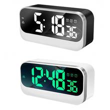 Music Alarm Clock Automatic Brightness Adjustment LED Digital Clock Weekday Alarms Power Off Time Memory Table Clock Home Decor 2024 - buy cheap