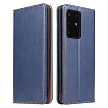 Funda de teléfono de cuero PU con tapa para Samsung, carcasa de negocios Vintage para Samsung S10 e Note 10 Lite S21 Note 20 S20 Ultra S20 Plus S20 FE 2024 - compra barato