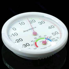 Mini Indoor Thermometer Hygrometer Wall Temperature Measure Drop Ship 2024 - buy cheap