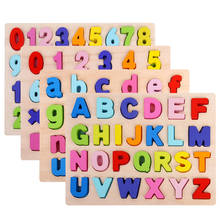 ABC Puzzle Digital Wooden Toys Early Learning Jigsaw Letter Alphabet Number Puzzle Preschool Educational Baby Toys for Children 2024 - buy cheap