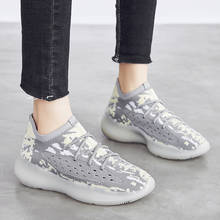 Sneakers Women Platform Wedge Fashion Socks Shoes Casual White Sneakers Spring Knitted Vulcanized Shoes Women Trainers Tenis 2024 - buy cheap