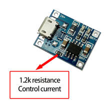 Placa de carregamento de bateria de lítio 5v 1a, micro usb 18650, módulo de carregador + proteção com funções duplas tp4056, acessórios de bateria 2024 - compre barato