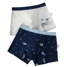 2pcs/lot Boy Underwear Boxer Navy Blue All Seasons Boy Cotton Underpanties Kids Clothes 3 4 6 8 10 12 14 Years Old OKU203021 2024 - buy cheap
