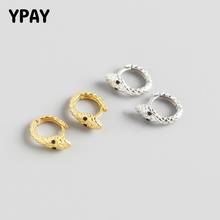 YPAY-pendientes de aro de serpiente para mujer, de plata de ley 100% 925 auténtica, estilo Punk, aretes de Animal similar a serpiente, Joyería Moderna Brinco YME630 2024 - compra barato