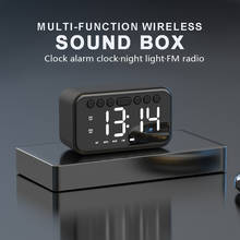 Multifunctional LED Digital Display Alarm Clock Portable USB Charging Wireless bluetooth-compatible 5.0 Speaker Music Player 2024 - buy cheap