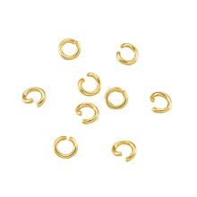 200 unids/lote de anillos abiertos de acero inoxidable de 3/4/5/6/7/8/9/10mm de diámetro, anillos redondos divididos de Color dorado para hacer joyas DIY 2024 - compra barato