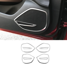 Stainless steel Car door speaker audio Horn frame cover trim car styling accessories 8 pcs For Buick Regal 2017 2018 2019 2024 - buy cheap