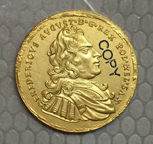 24-k Gpld-покрытием 1697 Польша копия монет 27,6 мм 2024 - купить недорого