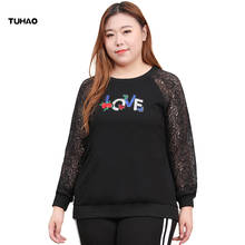 TUHAO Plus Size 10XL 8XL 6XL Womens Tops and Blouses Shirts Large Size Blusas Femininas Elegante Lace Sleeve Women Clothes MSFS 2024 - buy cheap