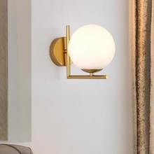 Luminária de parede em estilo pós-moderno, simples, para sala de estar, quarto criativo, luz de cabeceira, corredor nórdico, varanda, vidro