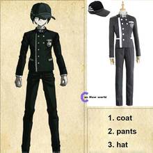 Fantasia para cosplay de danganronpa v3, fantasia de saibia shuichi para cosplay, jogo de anime, uniforme escolar, casaco + calça + chapéu 2024 - compre barato