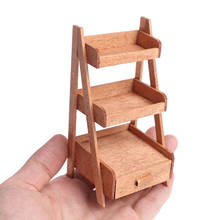 1:12 Dollhouse Wood Shelf Flower Stand Mini Doll House Furniture Model Simulation Furniture Accessories 1Pc 2024 - buy cheap