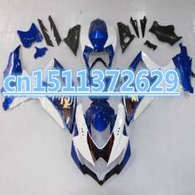 Novo kit completo de carenagens abs para suzuki, branco e azul, para os modelos gsxr600, gsxr750, 08, 09, 10, r600, r750, k8, gsxr 600, 750, 2008, 2009 e 2010 2024 - compre barato