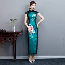 Por dia Melhorou Cheongsam Plus Size XL платье Mulheres Cheongsam Tradicional Vestido Longo Estilo Chinês de Forma Magro Elegante Cheongsam 2024 - compre barato