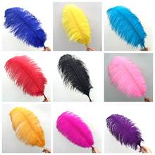 10Pcs/Lot  Colored Ostrich Feathers for Crafts 18-20" 45-50cm White Black Ostrich Feather Decor Wedding Accessories Decoration 2024 - buy cheap