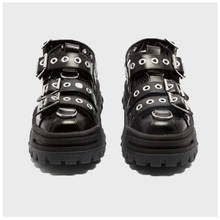 QWEDF 2019 г., летние женские сандалии женская обувь на платформе ins/популярная обувь из губчатой ткани обувь для трекинга с заклепками Baotou обувь на плоской подошве, G3-100 2024 - купить недорого