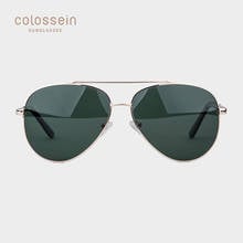 COLOSSEIN-gafas De Sol polarizadas para hombre y mujer, lentes De Sol clásicas estilo piloto, Retro, con montura De Metal, De marca 2024 - compra barato