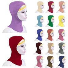 23 Colors Women Ninja Head Cover Bonnet Hat Arab Turban Underscarf Muslim Ladies Hijab Inner Cap Scarf Islamic Hair Loss Beanies 2024 - buy cheap