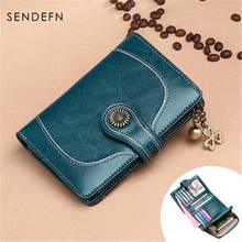 SENDEFN Women's Wallet Fashion Top Quality Leather Classic Card Holder Female Wallet Coin Purse Zipper Brand Wallet Women 2024 - buy cheap