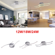 Luminária led de teto moderna, de alumínio, 24w, 28w, 12w, 2/3/4 luzes, criativa, para quarto, cozinha 2024 - compre barato