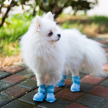 Pet Dog Rainshoes Waterproof Silicone Dog Shoes Anti-skid Boots For Small Medium Large Dogs Cats Rainy Days Appear Pet Supplies 2024 - buy cheap