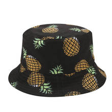 Printed Fruit Double Wared Bucket Hat Panama Women Men Cotton Casual Fisherman Hat Outdoor Sports Hip Hop Cap Hats Summer Hat 2024 - buy cheap