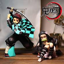 Anime Demon Slayer Blade Kamado Tanjirou Nezuko Manga Statue PVC Kimetsu No Yaiba Action Figure Collectible Model Toy Dolls 2024 - buy cheap