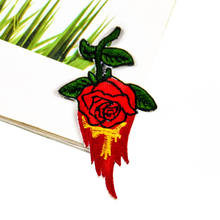 1PCS Fire Rose flower patches High-grade embroidery applique clothing sewing patch DIY badge patch accessories free shipping 2024 - buy cheap