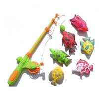 Креативный набор магнитных рыболовных игрушек из 7 предметов, обучающий Обучающий набор для рыбалки, 1 полюс, 6 магнитных рыбок Для маленьких мальчиков и девочек 2024 - купить недорого