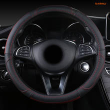 KAHOOL  Leather Car Steering Wheel Cover For Mercedes Benz W204 W205 W210 W211 W212 W203 W176 CLA GLA SLC 2024 - buy cheap
