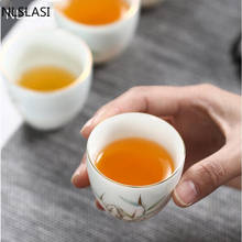 NLSLASI Retro Ceramic teacup Handmade tea bowl Hand Painted Pattern Personal cup Coffee Cup Wine Cups Drinkware 65ml 2024 - buy cheap