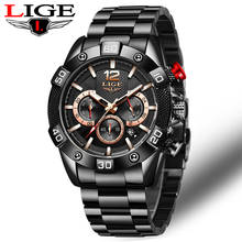 LIGE Men Watches Brand Sport Watches Mens Chronograph Quartz Clock Man Casual Military Waterproof Wrist Watch relogio masculino 2024 - buy cheap