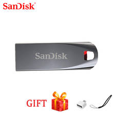 Двойной Флеш-накопитель SanDisk USB оригинальный CZ71usb Pendrive 2,0 USB флеш-накопитель 64 ГБ 32 ГБ оперативной памяти, 16 Гб встроенной памяти, флэш-накопитель металлический флеш-накопитель Высокое качество запоминающее устройство 2024 - купить недорого