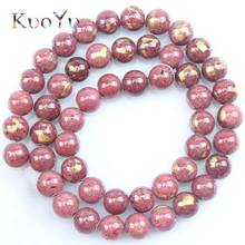 Brown Red Lapis Lazuli Jades Stone Beads Smooth Round Loose Spacer Beads For Jewelry Making 4/6/8/10mm 15" Diy Bracelet Necklace 2024 - buy cheap