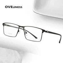 2020 Square Titanium Alloy eye glasses frame Men Optical eyeglasses Myopia Prescription glass Male Metal Full Screwless eyewear 2024 - buy cheap