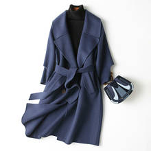 Wool Coat Women Double Sided Long Jacket Korean Spring Autumn Ladies Coats and Jackets Abrigo Mujer 2020 KQN37125-3 KJ2322 2024 - buy cheap