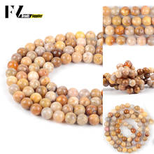 4-12mm Natural Chrysanthemum Agates Stone Loose Spacer Round Beads For Jewelry Making DIY Bracelets Necklace Needlework 15" 2024 - buy cheap