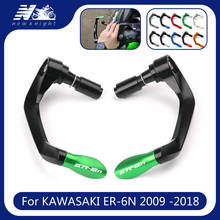 With Logo For Kawasaki ER6N ER-6N 2009 -2018 Motorcycle 7/8"22mm CNC Handlebar Grips Guard Brake Clutch Levers Guard Protector 2024 - buy cheap